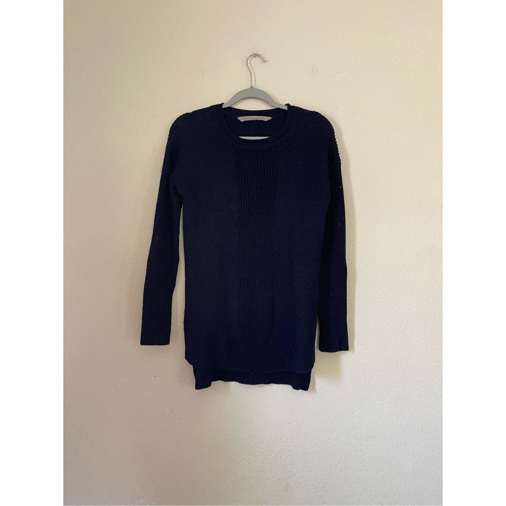 Athleta merino wool blend navy knit sweater‎ size xs